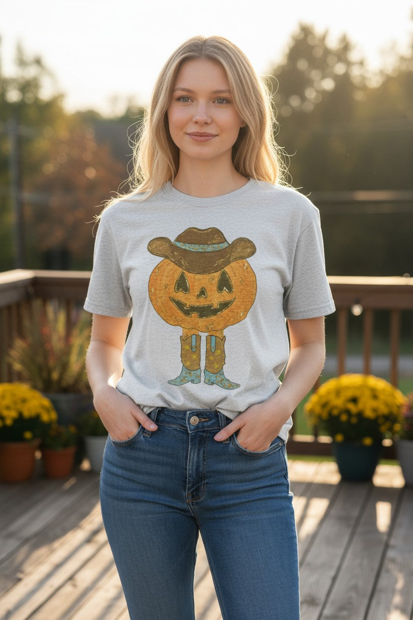 Jack-o'-lantern Cowboy Tee