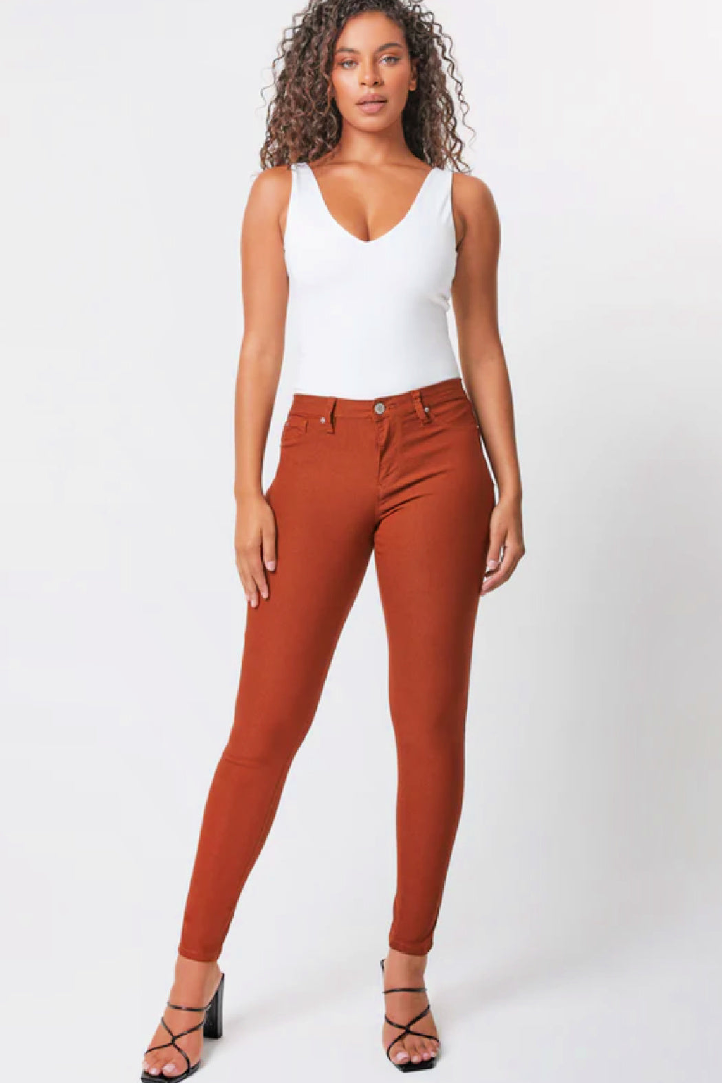 YMI Junior Hyperstretch Skinny Pant - Copper oak
