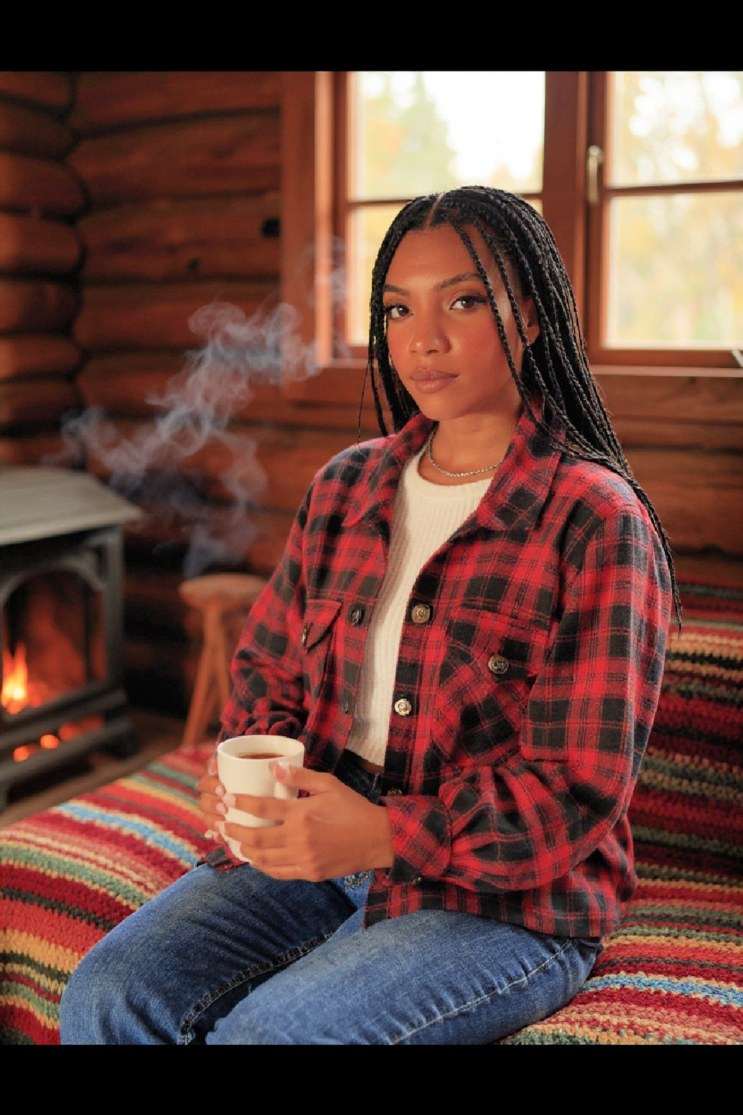 Cropped Boxy Plaid Shacket