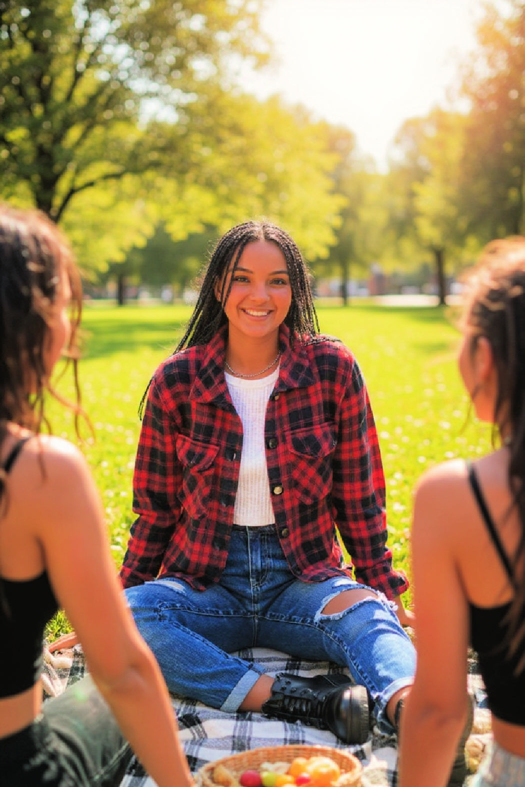 Cropped Boxy Plaid Shacket