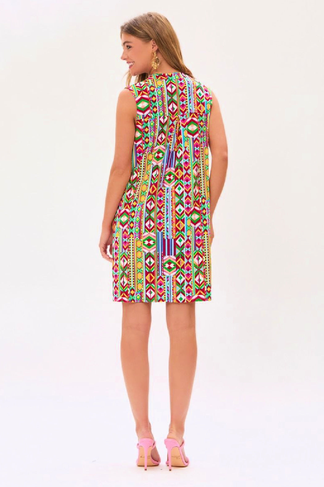 Dear Scarlett - Multi Color Aztec Print Tank Dress