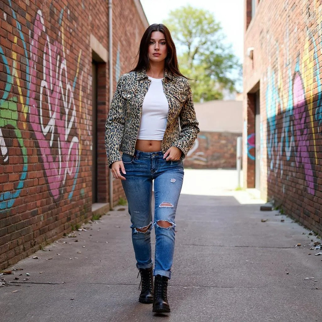 Cheetah Denim Jacket