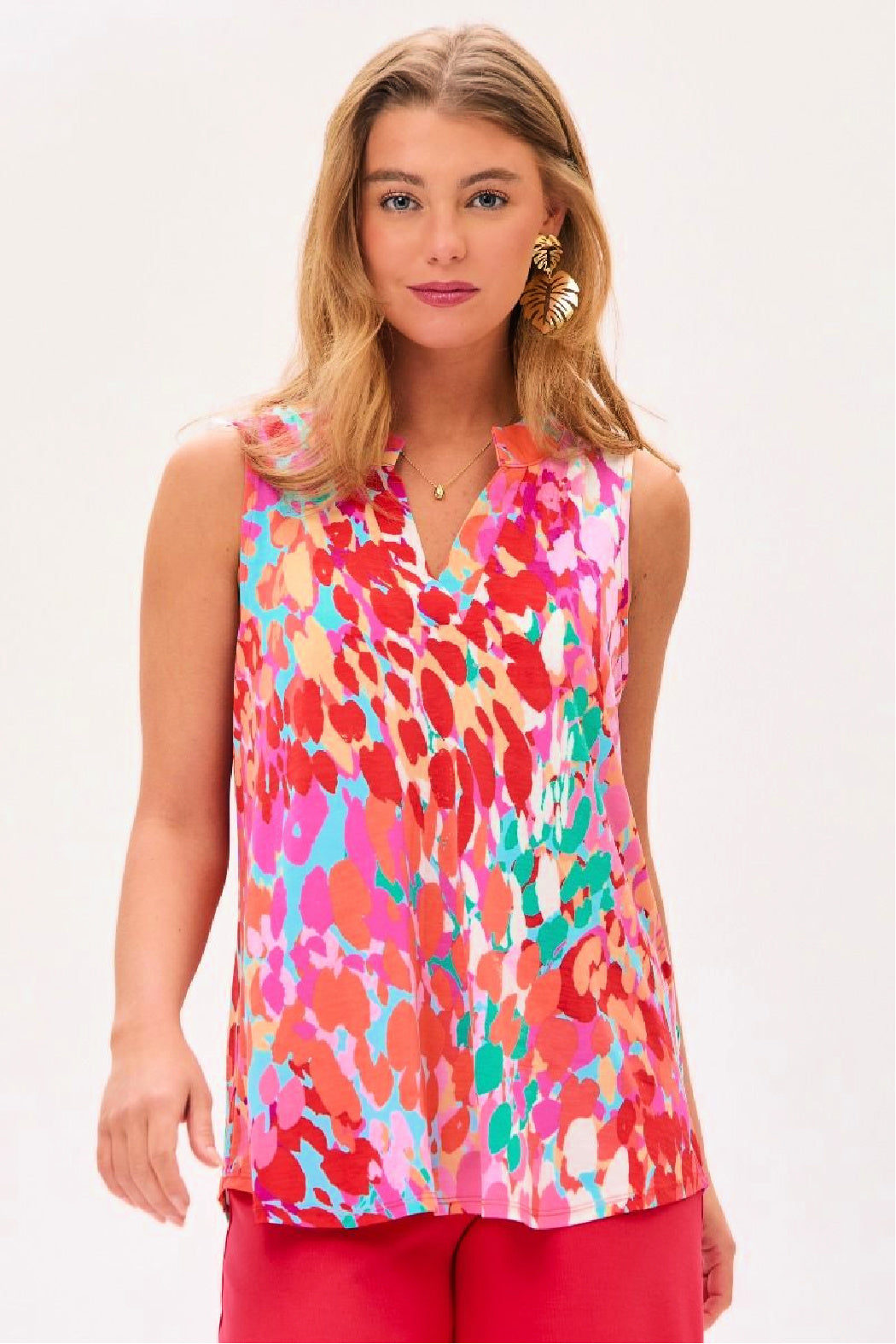 Dear Scarlett - Multi Print Sleeveless Top