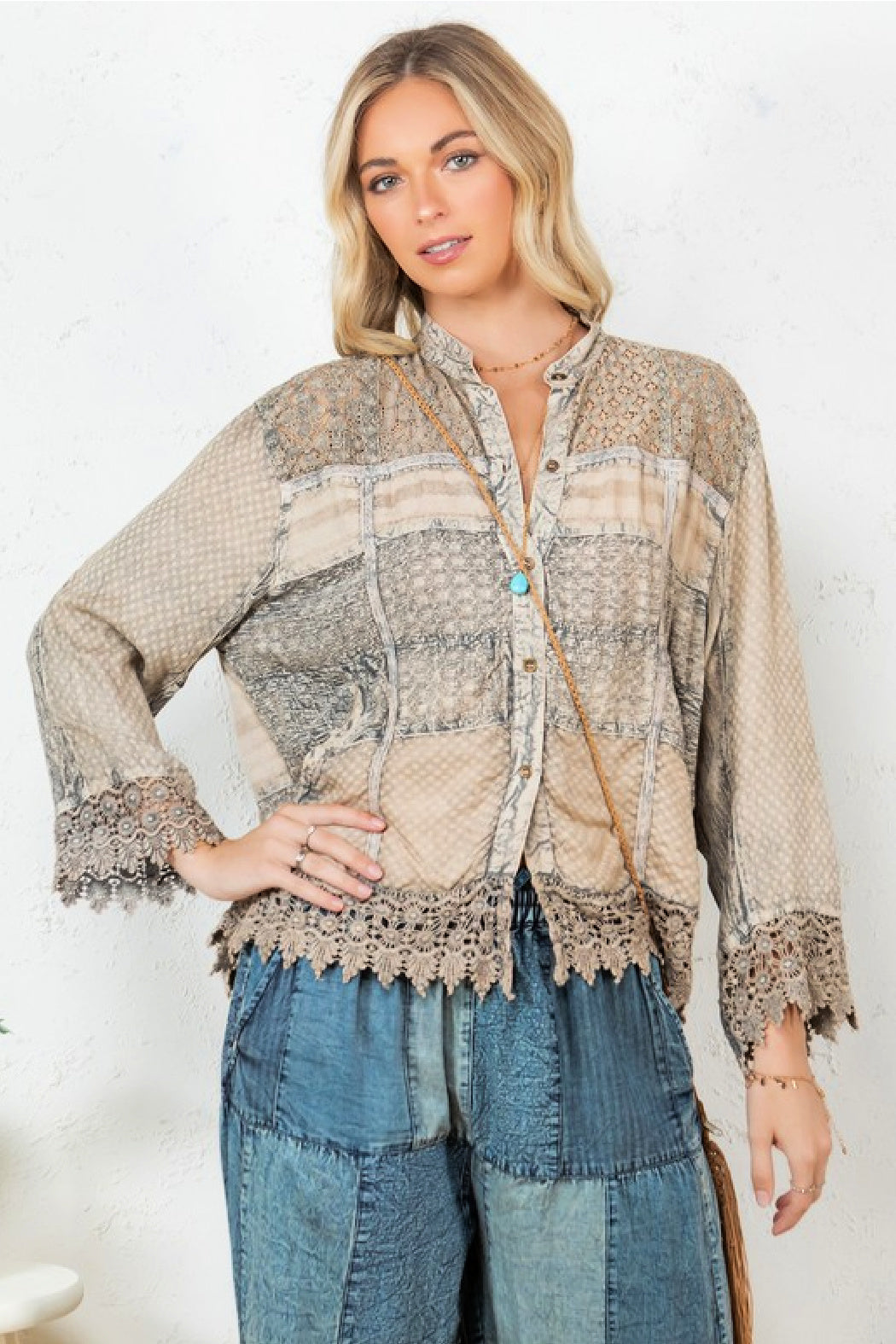 Shacket Lace Shirt