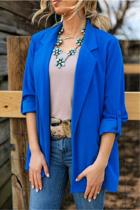 Boyfriend Blazer - Royal Blue