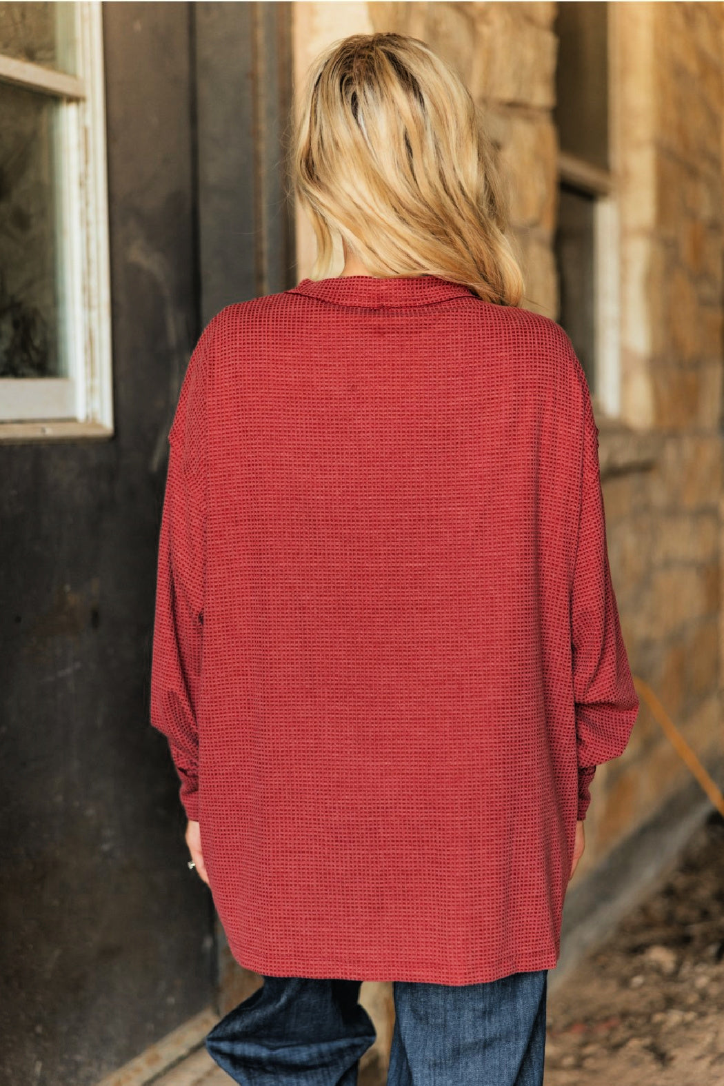 ON SALE - Thermal Knit Button Down Cardigan