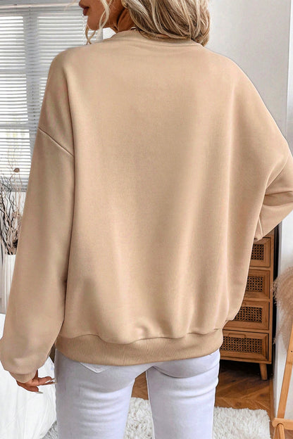 Petal & Plush: Floral Embroidered Relaxed Drop Shoulder Sweatshirt