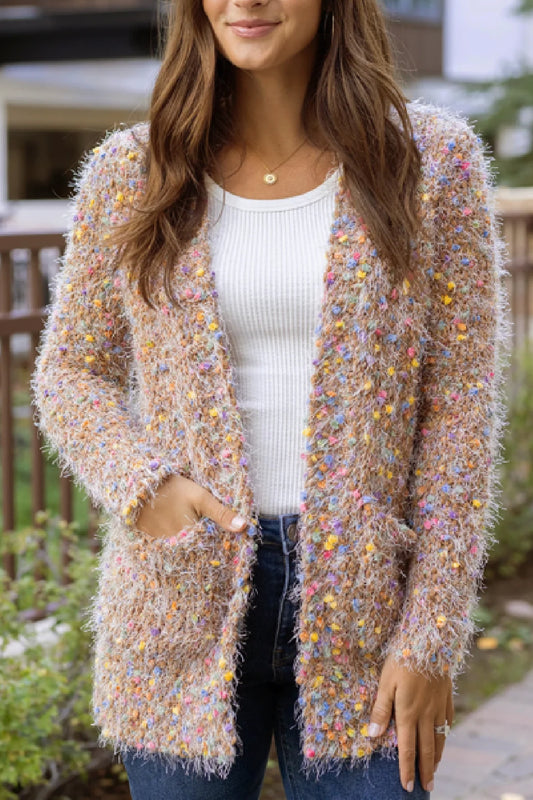 Wubby Knit Confetti Sweater Cardigan