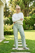Elowen Vintage Floral Patchwork Straight-Leg Pants
