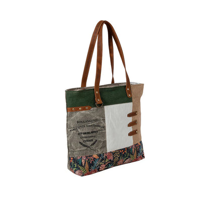Myra Bag - Boulangerie Floral Trim Tote Bag