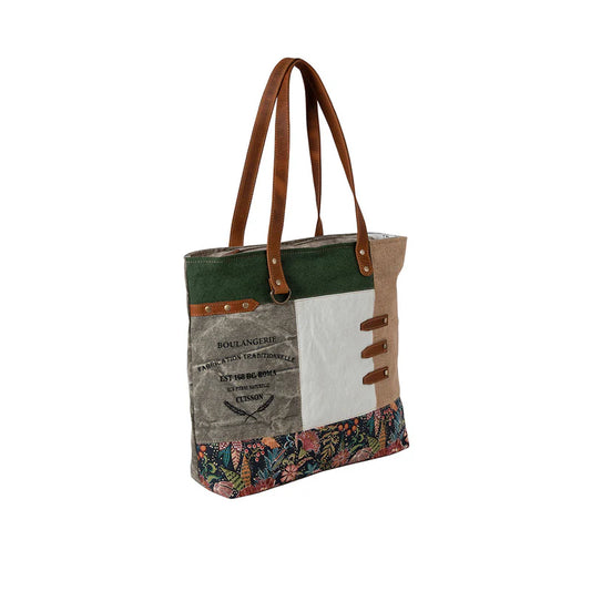 Myra Bag - Boulangerie Floral Trim Tote Bag