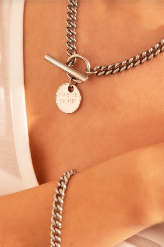 Twisted Silver Capture Mini Necklace