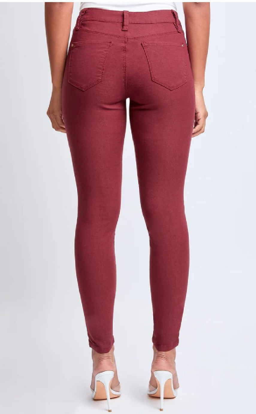 YMI Junior Hyperstretch Skinny Pant - Dark Rose