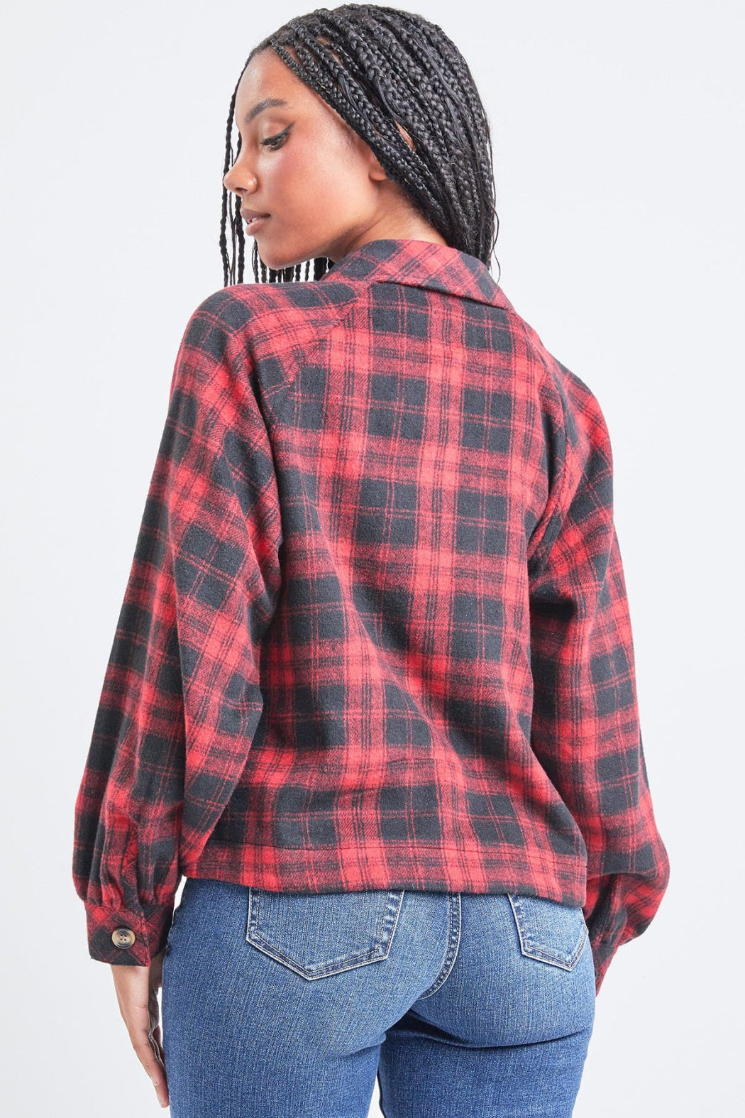 Cropped Boxy Plaid Shacket