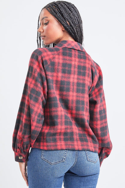 Cropped Boxy Plaid Shacket