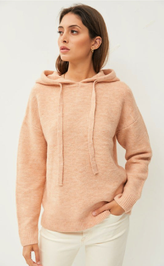 Ribbed Hooded Sweater