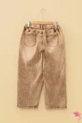 Smoke Gray Acid Wash Barrel Fit Denim – High-Waist Drawstring Streetwear Jeans