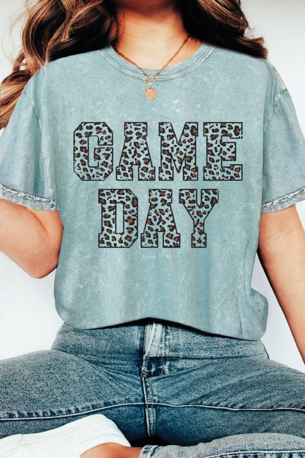 ON SALE!! Game Day Graphic Tee - Mint Green