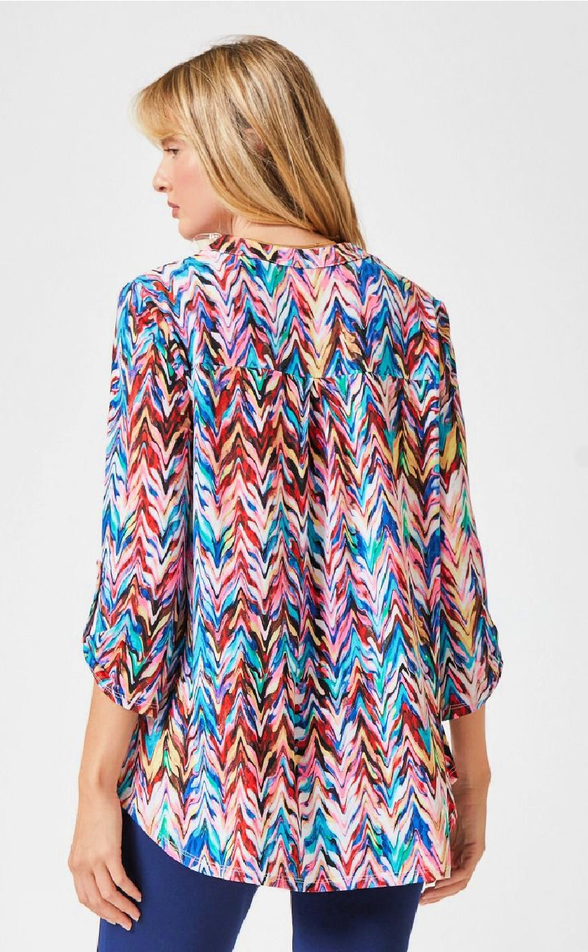 Dear Scarlett - Lizzy Top - Multi Aztec Print