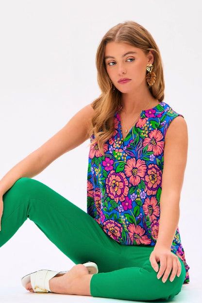 Dear Scarlett - Multi Color Floral Sleeveless Top