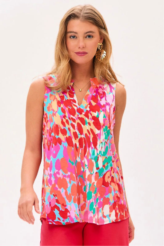 Dear Scarlett - Multi Print Sleeveless Top