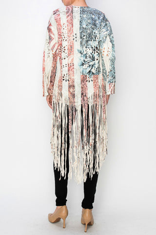 Faux Suede Fringed Jacket
