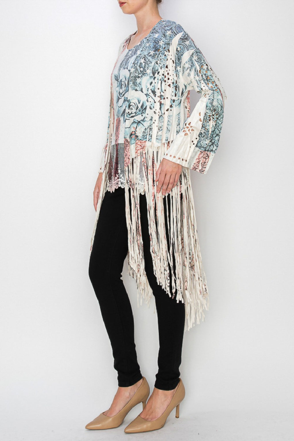 Faux Suede Fringed Jacket