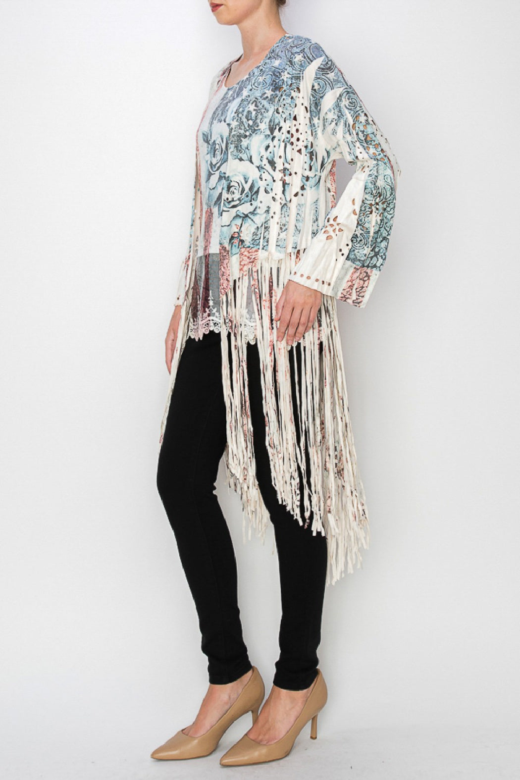 Faux Suede Fringed Jacket